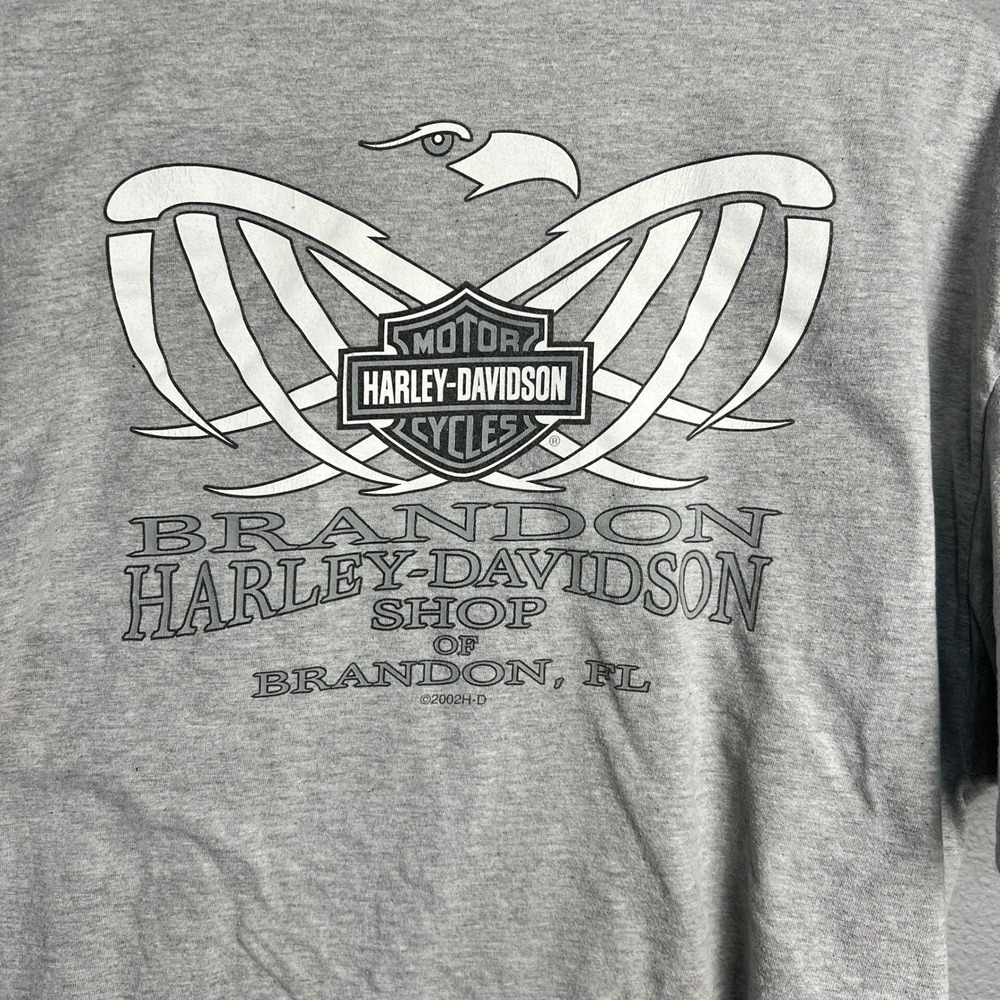 Harley-Davidson Brandon FL‎ H-D Shop Eagle Graphic T-Shirt Biker Motorcycle 2XL